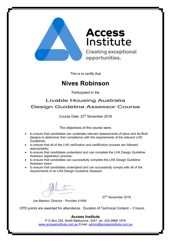 LHA Certificate B